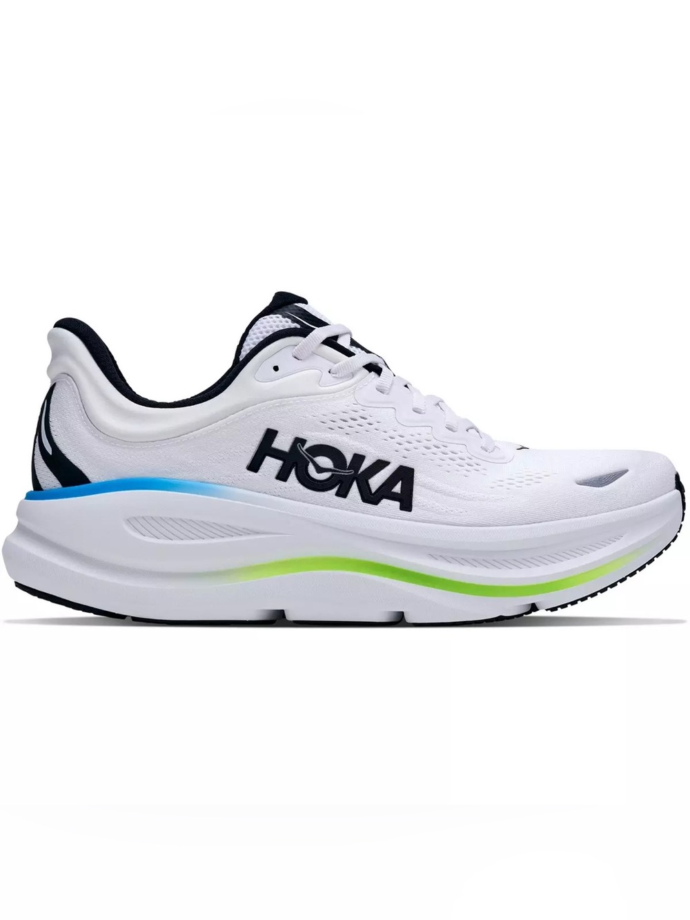 Hoka One One Bondi 9 Frost & Black Mens Running Shoes
